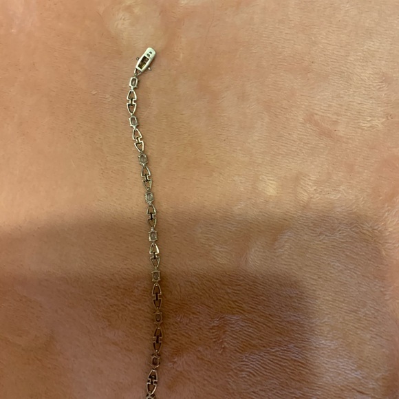 Sterling  sky blue topaz bracelet Estate. - Picture 5 of 5